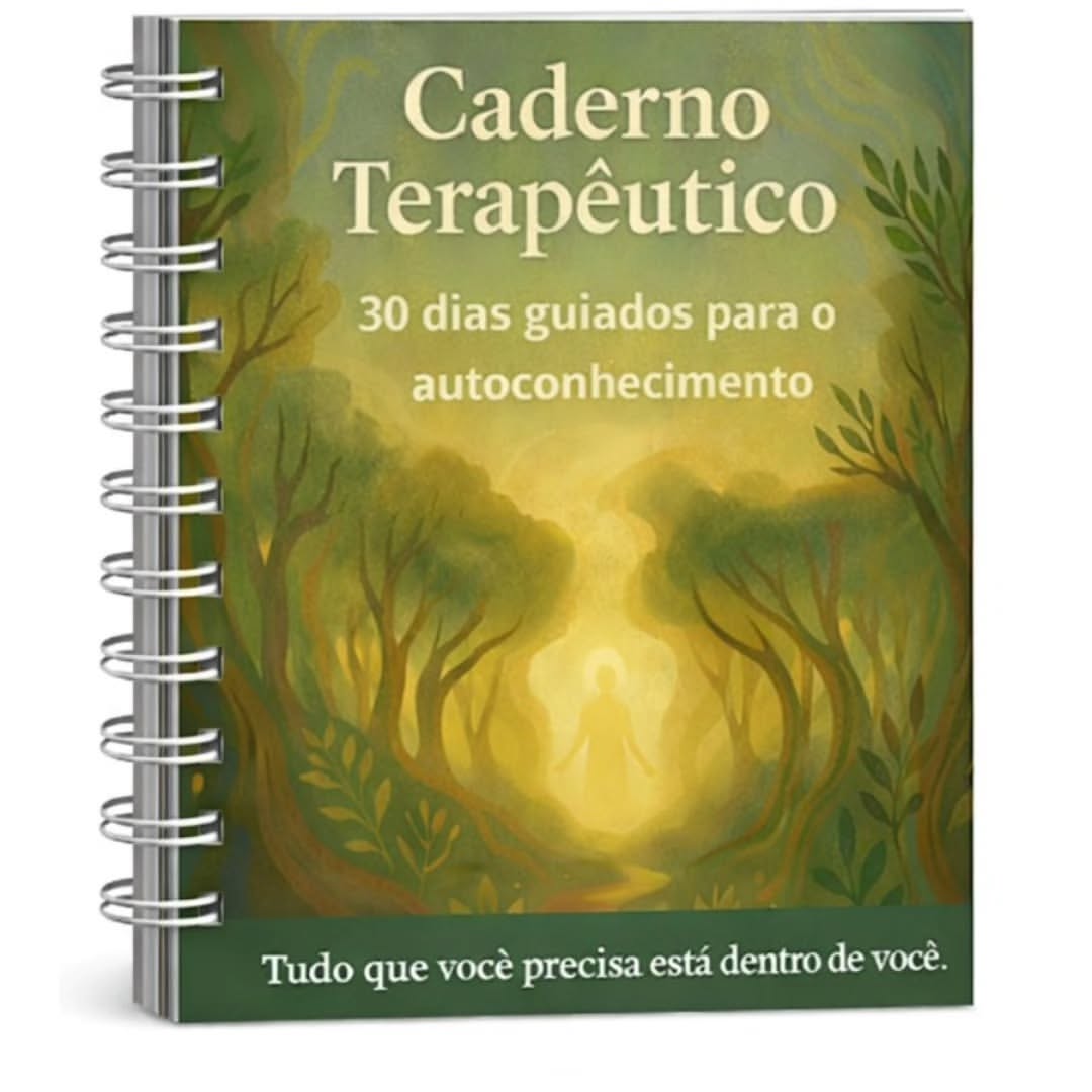 Capa do Caderno Terapêutico: 30 dias guiados para o autoconhecimento